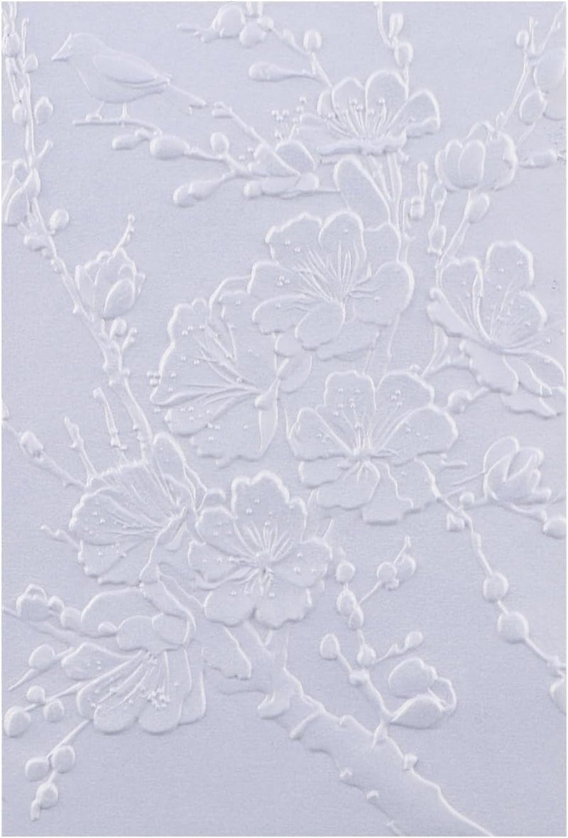BAOFALI 3D Cherry Plum Blossom Embossing Folders for Card Making,Plastic Texture Fades Embossing Template Paper Card Embossing Stencil for DIY Scrapbooking Photo Album Card Paper Craft Decoration - Image 4
